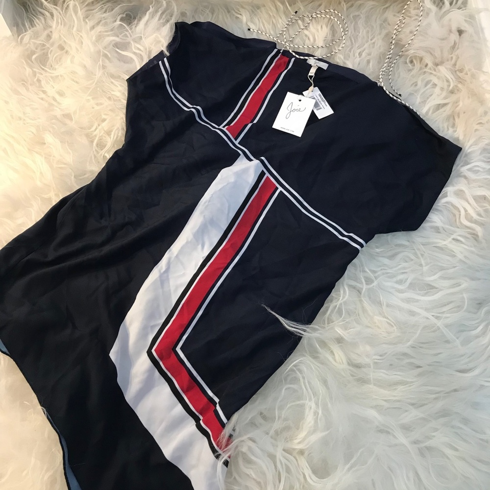 Joie Edyte Color-Blocked Cold-Shoulder Dress - Picture 7 of 8